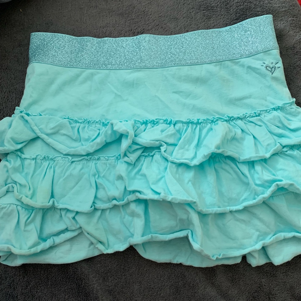 Girls mint green skirt with shorts